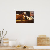Golden rederij met kattenPoster Poster (Keuken)