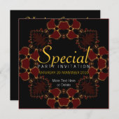 Golden Redz Special Occassion Invitation Kaart (Voorkant / Achterkant)