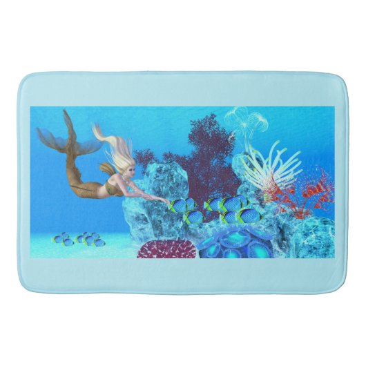 Golden Reef Mermaid Badmat (Voorkant)