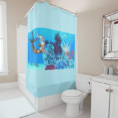 Golden Reef Mermaid Douchegordijn (In situ)