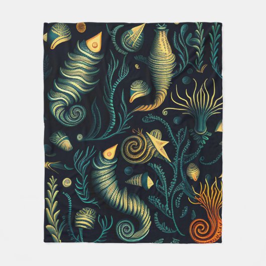 Golden Reefs Fleece Deken (Voorkant)