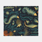 Golden Reefs Fleece Deken (Voorkant (Horizontaal))