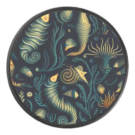 Golden Reefs Hockey Puck (Voorkant)