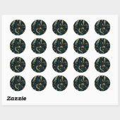 Golden Reefs Ronde Sticker (Vel)