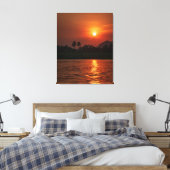 Golden Reflections at Sunset Bay Canvas Afdruk (Insitu (Slaapkamer))