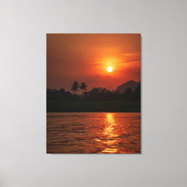 Golden Reflections at Sunset Bay Canvas Afdruk