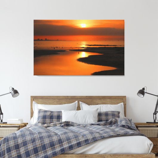 Golden Reflections Canvas Afdruk (Insitu (Slaapkamer))
