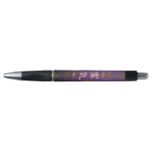 Golden Reiki Healing hands Symbool op paarse lotus Pen (Voorkant)
