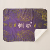 Golden Reiki - Verwarmingssymbolen met lotus Sherpa Deken (Voorkant (horizontaal))