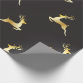 Golden Reindeer Cadeaupapier (Hoek)