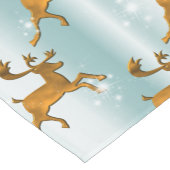 Golden Reindeer die op Ice-kerst loopt Korte Tafelloper (Hoek)