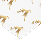 Golden Reindeer Magische Kerstmis Korte Tafelloper (Hoek)