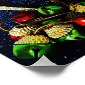 Golden Reindeer met Poster Jingle Bells (Hoek)