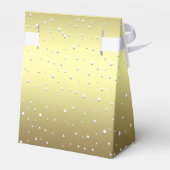 Golden Reindeer Snowy Holiday Favor Box Bedankdoosjes (Achterkant)