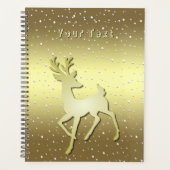 Golden Reindeer Snowy Holiday Planner (Voorkant)