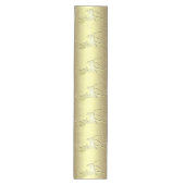 Golden Reindeer Snowy Holiday Table Runner Medium Tafelloper (Voorkant)