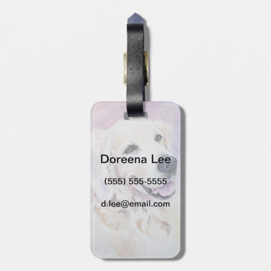 Golden rekwieg bagagelabel (Achterkant verticaal)