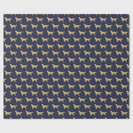 Golden rekwieg | Blauw van goudglitter Cadeaupapier (Vlak)