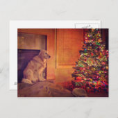 Golden rekwieg door haard briefkaart (Voorkant / Achterkant)