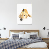 Golden rekwieg en ornament canvas afdruk (Insitu (Slaapkamer))