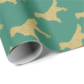 Golden rekwieg | Goudglitter Cadeaupapier (Rol Hoek)