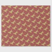 Golden rekwieg | Goudglitter Cadeaupapier (Vlak)