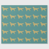 Golden rekwieg | Goudglitterturquoise Cadeaupapier (Vlak)