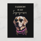 Golden rekwieg in zwarte glazen in gouden kettinge briefkaart (Voorkant)