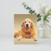 Golden rekwieg-kleurenschilderkunst briefkaart (Staand voorkant)