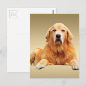 Golden rekwieg-kleurenschilderkunst briefkaart (Voorkant / Achterkant)