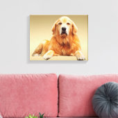 Golden rekwieg-kleurenschilderkunst canvas afdruk (Insitu (Woonkamer))