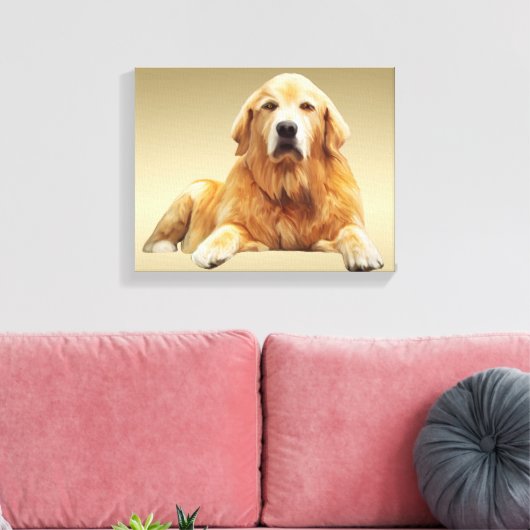 Golden rekwieg-kleurenschilderkunst canvas afdruk (Insitu (Woonkamer))