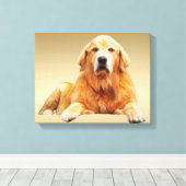 Golden rekwieg-kleurenschilderkunst canvas afdruk (Insitu (Houten vloer))