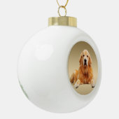 Golden rekwieg-kleurenschilderkunst keramische bal ornament (Links)