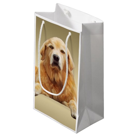 Golden rekwieg-kleurenschilderkunst klein cadeauzakje (Voorkant Gekanteld)