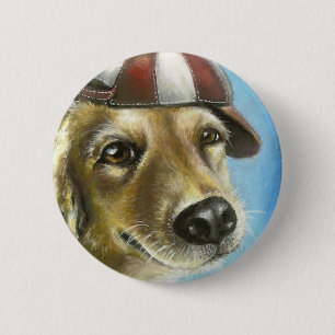 Golden rekwieg ronde button 5,7 cm