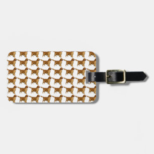 Golden rekwiekpatroon bagagelabel