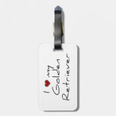 Golden rekwiekpatroon bagagelabel (Achterkant verticaal)