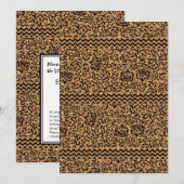 Golden Renaissance Tudor Gardens Damask Floral Kaart (Voorkant / Achterkant)