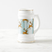 Golden rendier loopt over ijskast bierpul (Voorkant rechts)