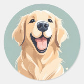 Golden Reteiever Sticker (Voorkant)