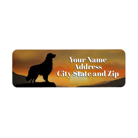 Golden Retirever Cool Return Address Labels (Voorkant)