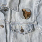 Golden Retreiver in het Zee Ronde Button 5,7 Cm (In situ)