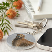 Golden Retreiver in het Zee Sleutelhanger (Voorkant Rechts)