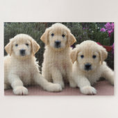 Golden Retreiver Puppies Jigzaag Puzzle Legpuzzel (Horizontaal)
