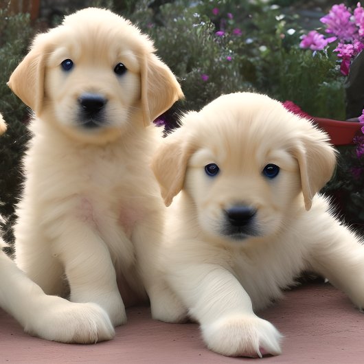 Golden Retreiver Puppies Jigzaag Puzzle Legpuzzel