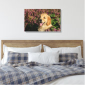 Golden Retreiver Puppy Canvas Afdruk (Insitu (Slaapkamer))