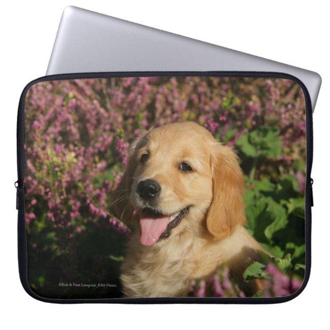 Golden Retreiver Puppy Laptop Sleeve (Voorkant)