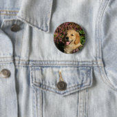 Golden Retreiver Puppy Ronde Button 5,7 Cm (In situ)