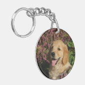 Golden Retreiver Puppy Sleutelhanger (Voorkant Links)
